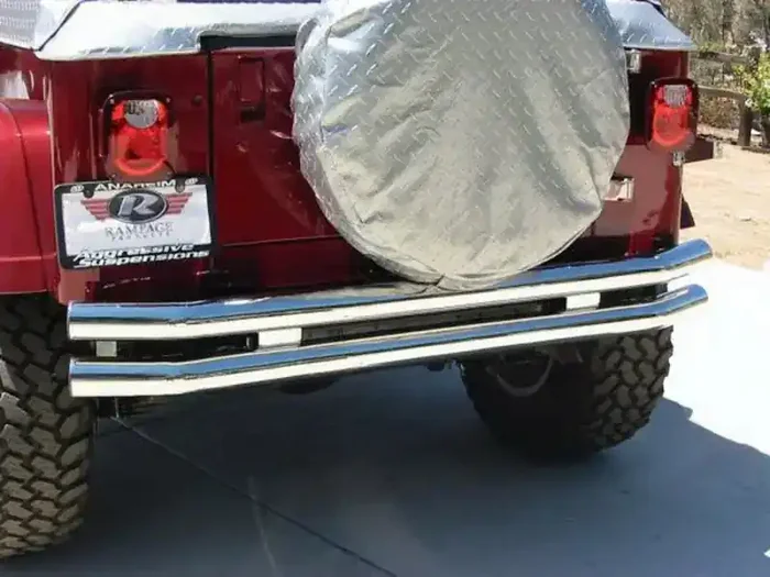 Rampage 1976-1983 Jeep CJ5 Double Tube Rear Bumper – Stainless