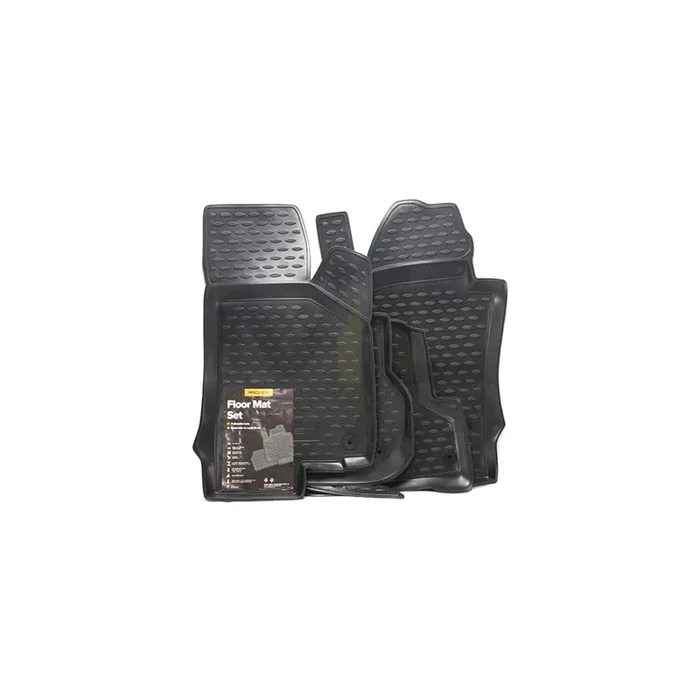 RIDEX Tailored 215A0047 Floor mat set Elastomer, Front and Rear, Quantity 4, Black