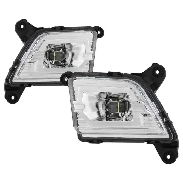 Spyder 19-20 Chevy Silverado 1500 OEM Style Full LED Fog Light w/Switch – Clear (Wont Fit RPO U12)