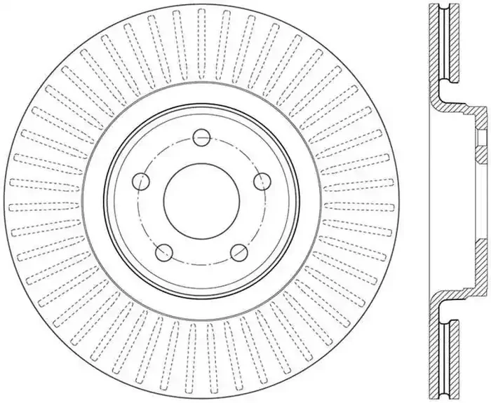StopTech 14.5+ Ford Focus ST Front Right Slotted Performance Rotor