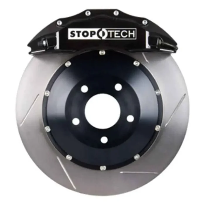 StopTech BBK 01-07 BMW M3 (E46) Front 6 Piston 355×32 Black Calipers Slotted Two Piece Rotors