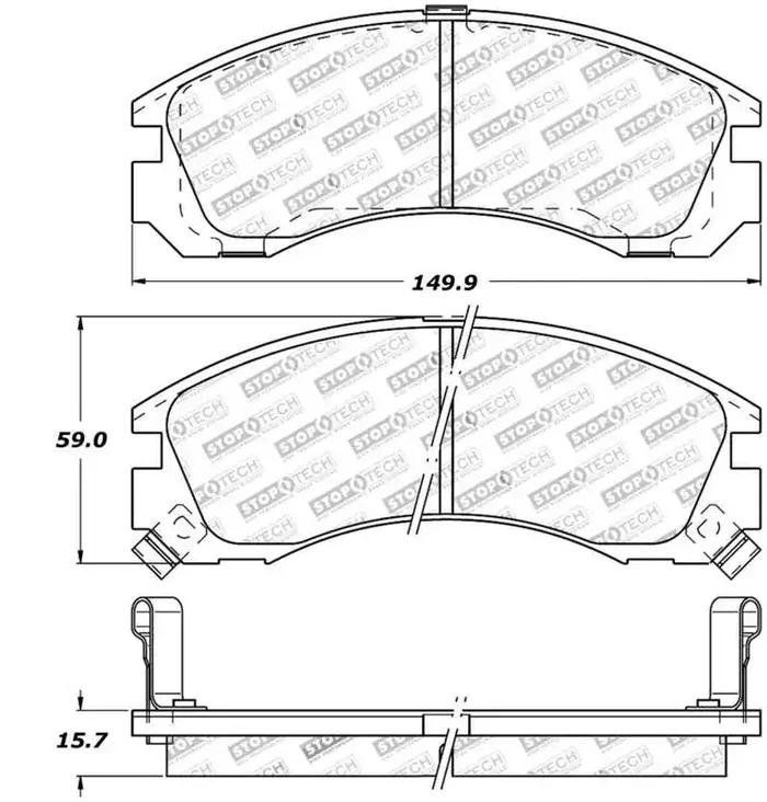 StopTech Street Touring 93-99 Eagle Talon 4WD / 92-04 Mitsubishi Diamante