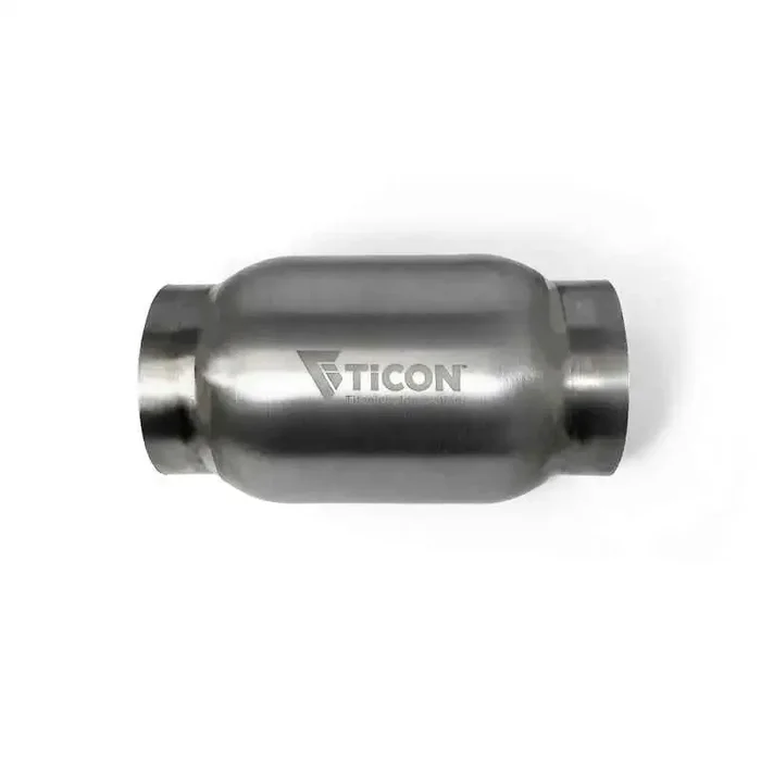 Ticon Industries 4in Body x 7in Length 3in Inlet/Outlet Titanium Bullet Resonator