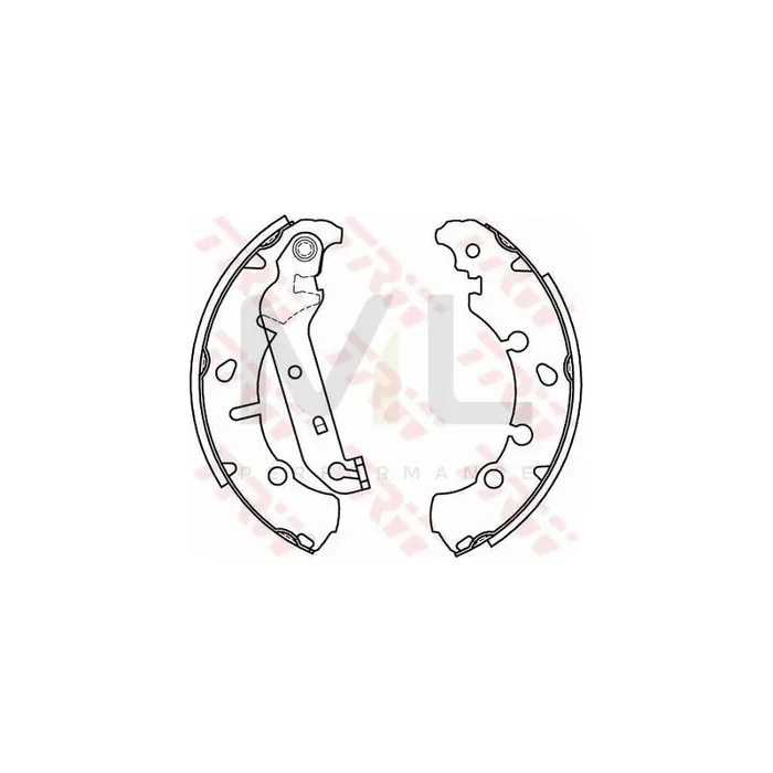 TRW GS8454 Brake Shoe Set for FORD Fiesta Mk4 Hatchback (JAS, JBS)