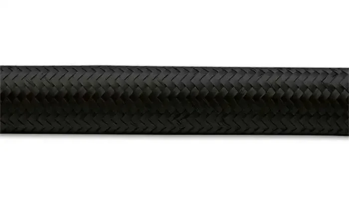 Vibrant -10 AN Black Nylon Braided Flex Hose .56in ID (50 foot roll)