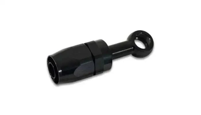Vibrant -10AN Banjo Hose End Fitting for use with M14 or 9/16in Banjo Bolt – Aluminum Black