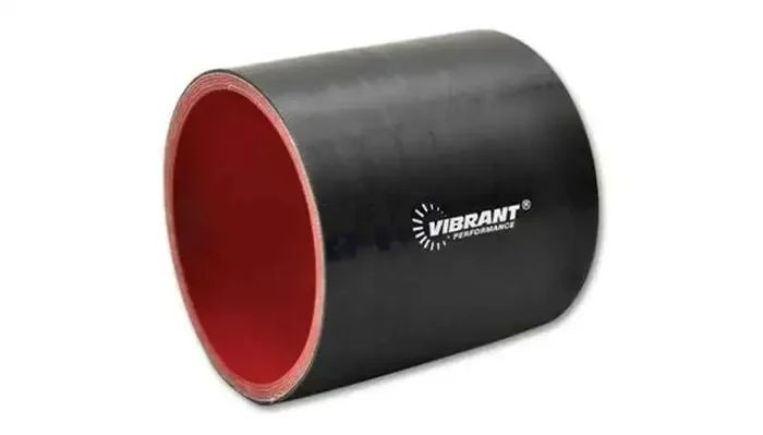 Vibrant 4 Ply Reinforced Silicone Straight Hose Coupling – 3in I.D. x 3in long (BLACK)