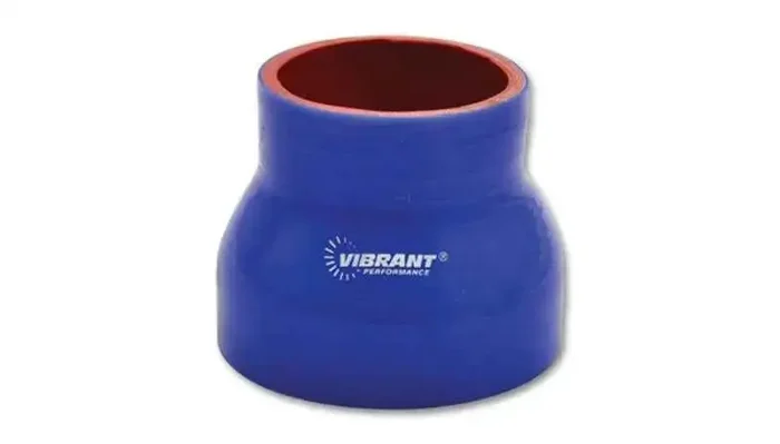 Vibrant 4 Ply Reinforced Silicone Transition Connector – 2.75in I.D. x 3in I.D. x 3in long (BLUE)