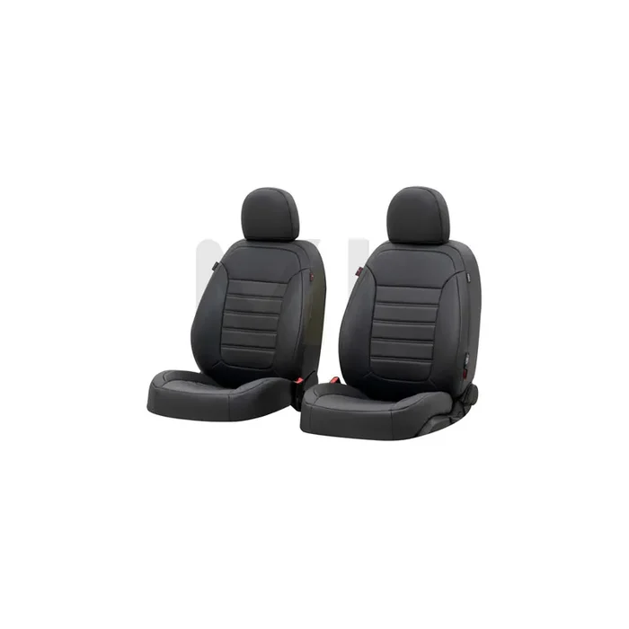 WALSER Robusto 39025 Car seat cover Black, PVC, Synthetic leather, Front