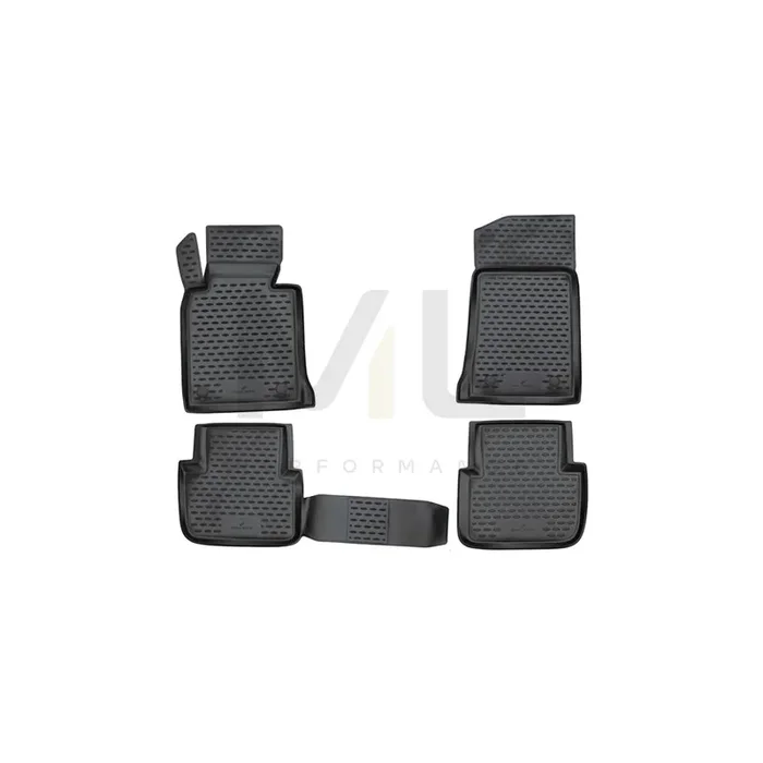 WALSER Tailored, XTR 75157 Floor mat set Elastomer, Front and Rear, Black