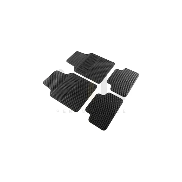 WALSER Universal fit, EVO 28038 Floor mat set Elastomer, Front and Rear, Quantity 4, Black