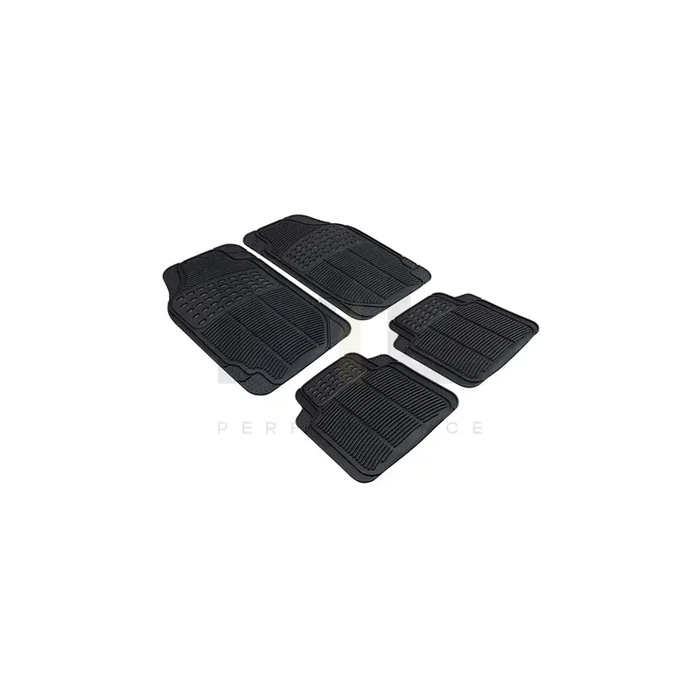 WALSER Universal fit, Spartakus plus 28003 Floor mat set Elastomer, Front and Rear, Quantity 4, Black