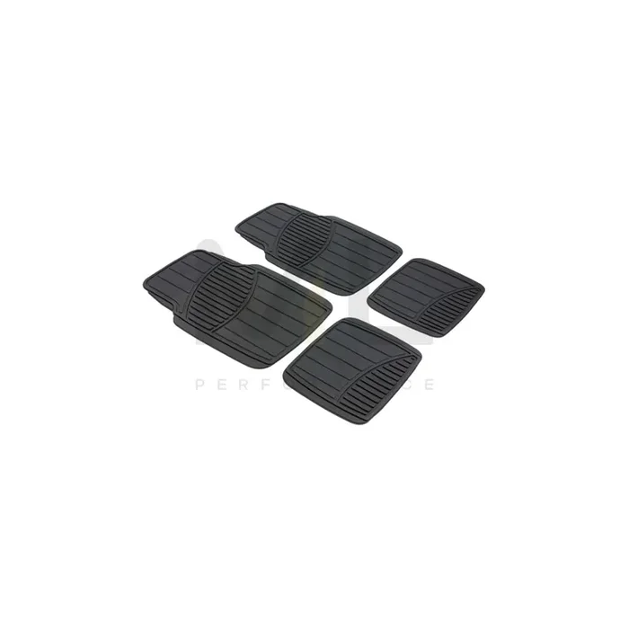 WALSER Universal fit, Straightline 28002 Floor mat set PVC, Front and Rear, Quantity 4, Black