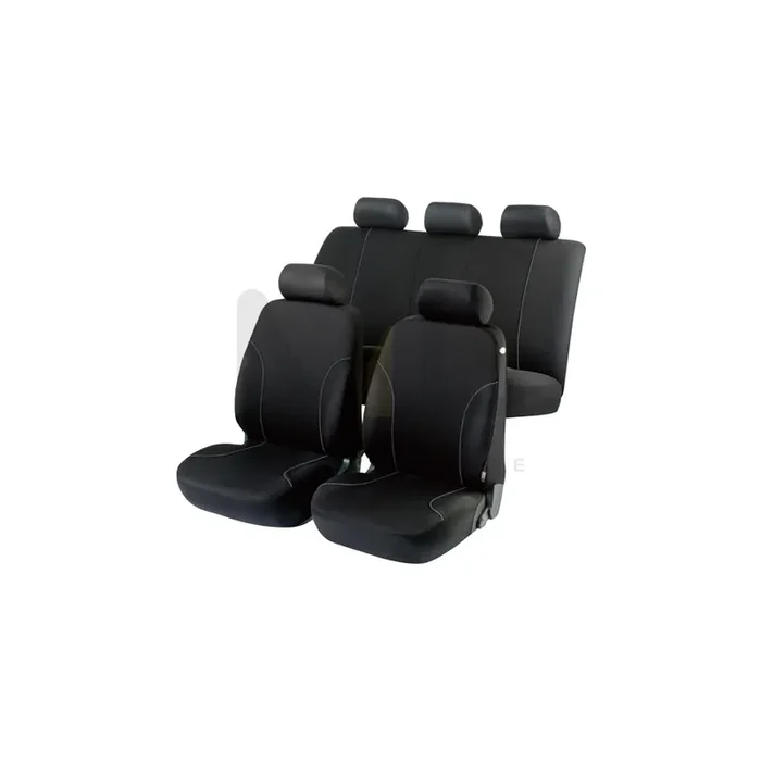 WALSER ZIPP-IT Basic 11799 Car seat cover Black, Polyester, Front and Rear