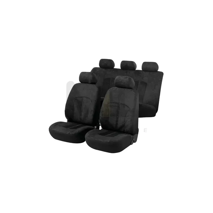 WALSER ZIPP IT Premium 11788 Car seat cover Black, Polyester, Front and Rear
