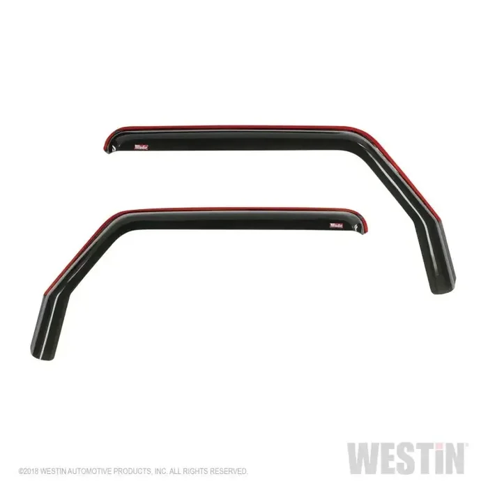 Westin 2018-2019 Jeep Wrangler JL Wade In-Channel Wind Deflector 2pc – Smoke