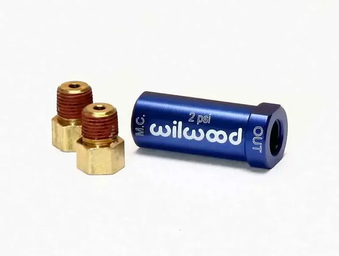 Wilwood Residual Pressure Valve – New Style w/ Fittings – 2 / Blue