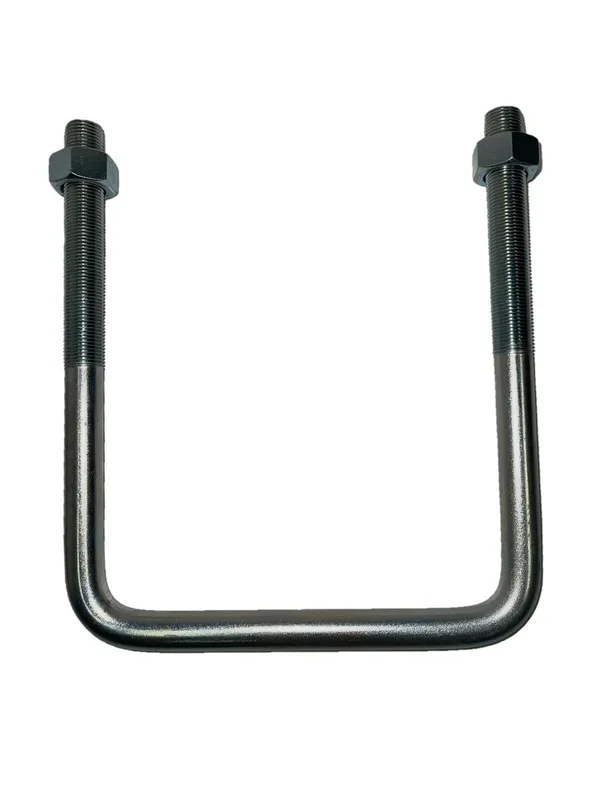Zinc Plated Square U-Bolt 1/2″ Thick x 3″ ID x 4″ Long w/ Zinc Plated Nuts